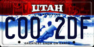 UT license plate C002DF