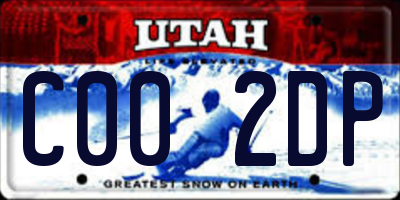 UT license plate C002DP