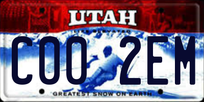 UT license plate C002EM