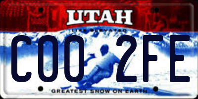 UT license plate C002FE