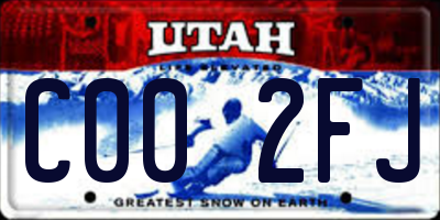 UT license plate C002FJ