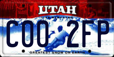 UT license plate C002FP