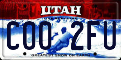 UT license plate C002FU