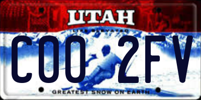 UT license plate C002FV
