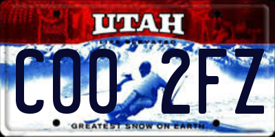 UT license plate C002FZ