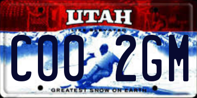 UT license plate C002GM