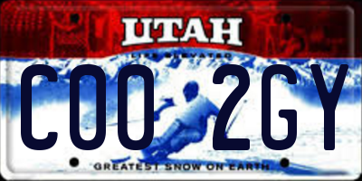 UT license plate C002GY