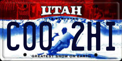 UT license plate C002HI