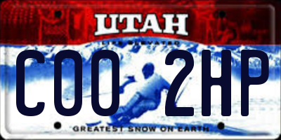 UT license plate C002HP