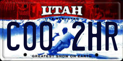 UT license plate C002HR