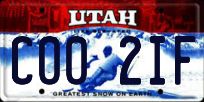 UT license plate C002IF