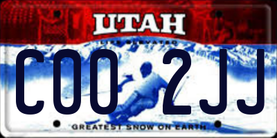 UT license plate C002JJ