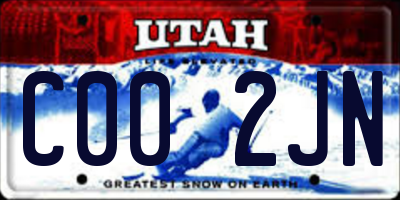 UT license plate C002JN