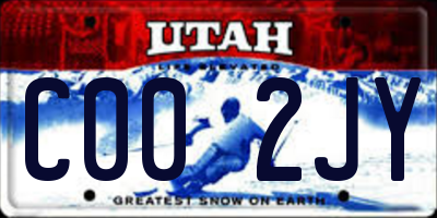 UT license plate C002JY