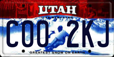 UT license plate C002KJ