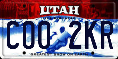 UT license plate C002KR