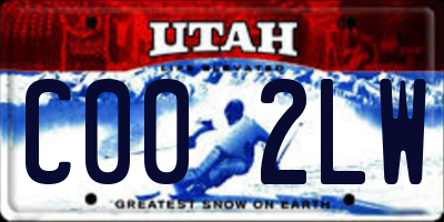 UT license plate C002LW