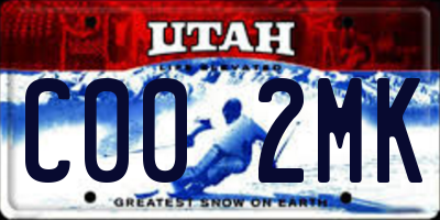 UT license plate C002MK