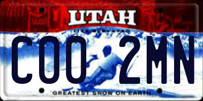 UT license plate C002MN