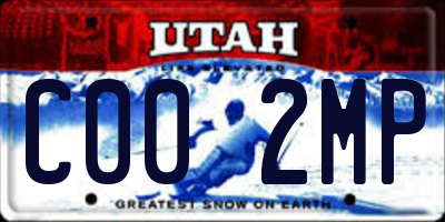 UT license plate C002MP