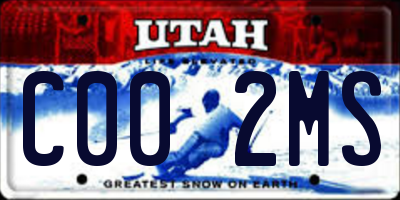 UT license plate C002MS