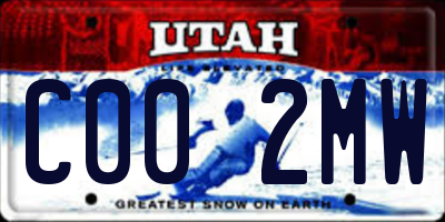 UT license plate C002MW