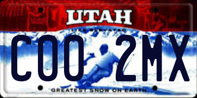 UT license plate C002MX