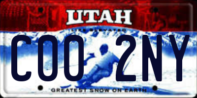 UT license plate C002NY
