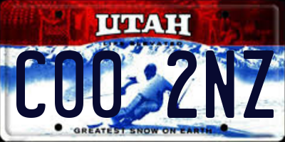 UT license plate C002NZ