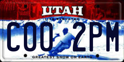 UT license plate C002PM