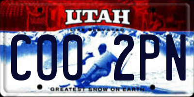 UT license plate C002PN