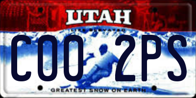 UT license plate C002PS