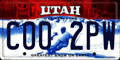 UT license plate C002PW