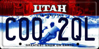 UT license plate C002QL