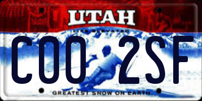 UT license plate C002SF