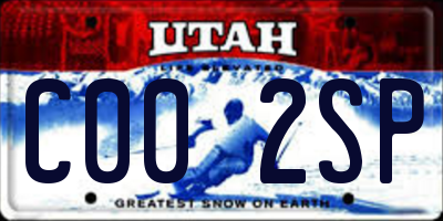 UT license plate C002SP