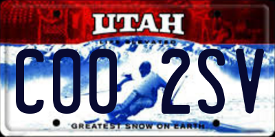 UT license plate C002SV