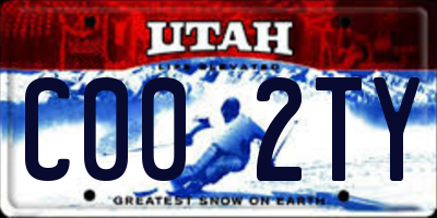 UT license plate C002TY