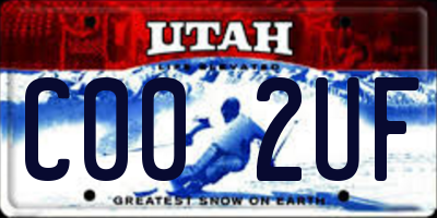 UT license plate C002UF