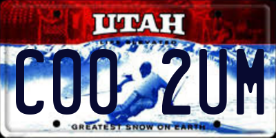 UT license plate C002UM