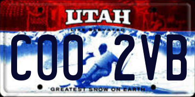 UT license plate C002VB