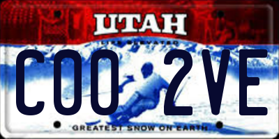 UT license plate C002VE
