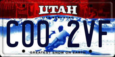 UT license plate C002VF