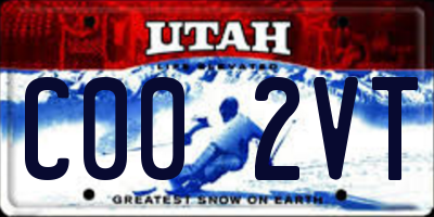 UT license plate C002VT