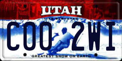 UT license plate C002WI