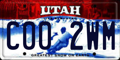 UT license plate C002WM