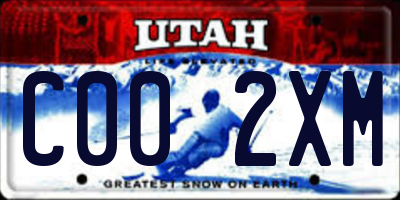 UT license plate C002XM