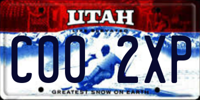 UT license plate C002XP