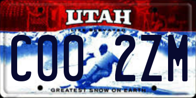 UT license plate C002ZM