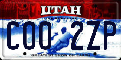 UT license plate C002ZP